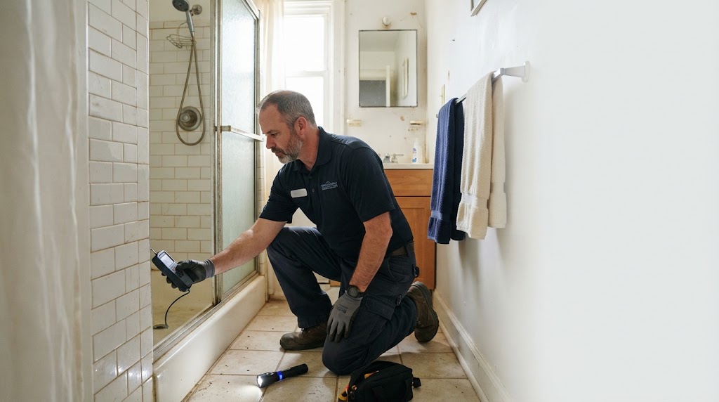 Pressure testing equipment connected to pool plumbing